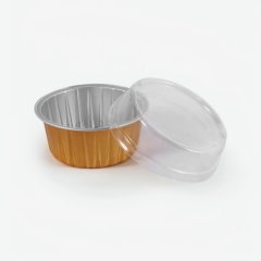 Капсула для выпечки алюминиевая с крышкой Золото 6,6х5,1 см 