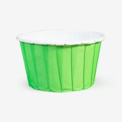 Капсула бумажная с подворотом Светло-зелёная D50 H40 10 шт Б-12