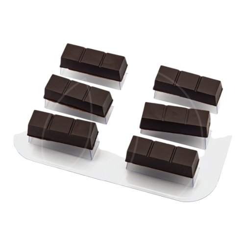 Форма пластиковая "Плитка для дубайского шоколада Батончики" 6,3x2,1x1,5 см 