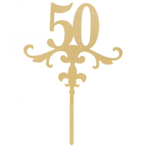 Топпер декоративный акриловый "50" Золотой 2815535