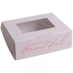 Коробка для сладостей с окном "Ты красивая" 10х8х3,5 см 4747413