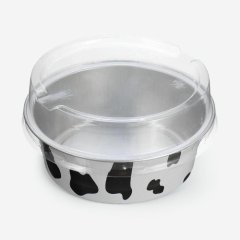 Капсула для выпечки алюминиевая с крышкой "Коровий принт" 6,6х5,1 см 