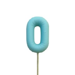 Фигурка из шоколадной глазури "Воздушный шарик голубой цифра 0" ФГ174(голубой0)	