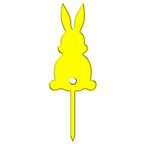 Топпер декоративный акриловый "Зайка с пушистым хвостом" Золото ТСК65