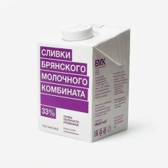 Сливки БМК 33% 500 мл 
