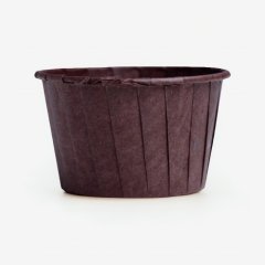 Капсула бумажная с подворотом Коричневая (без ламинации) D50 H40 10 шт 40906